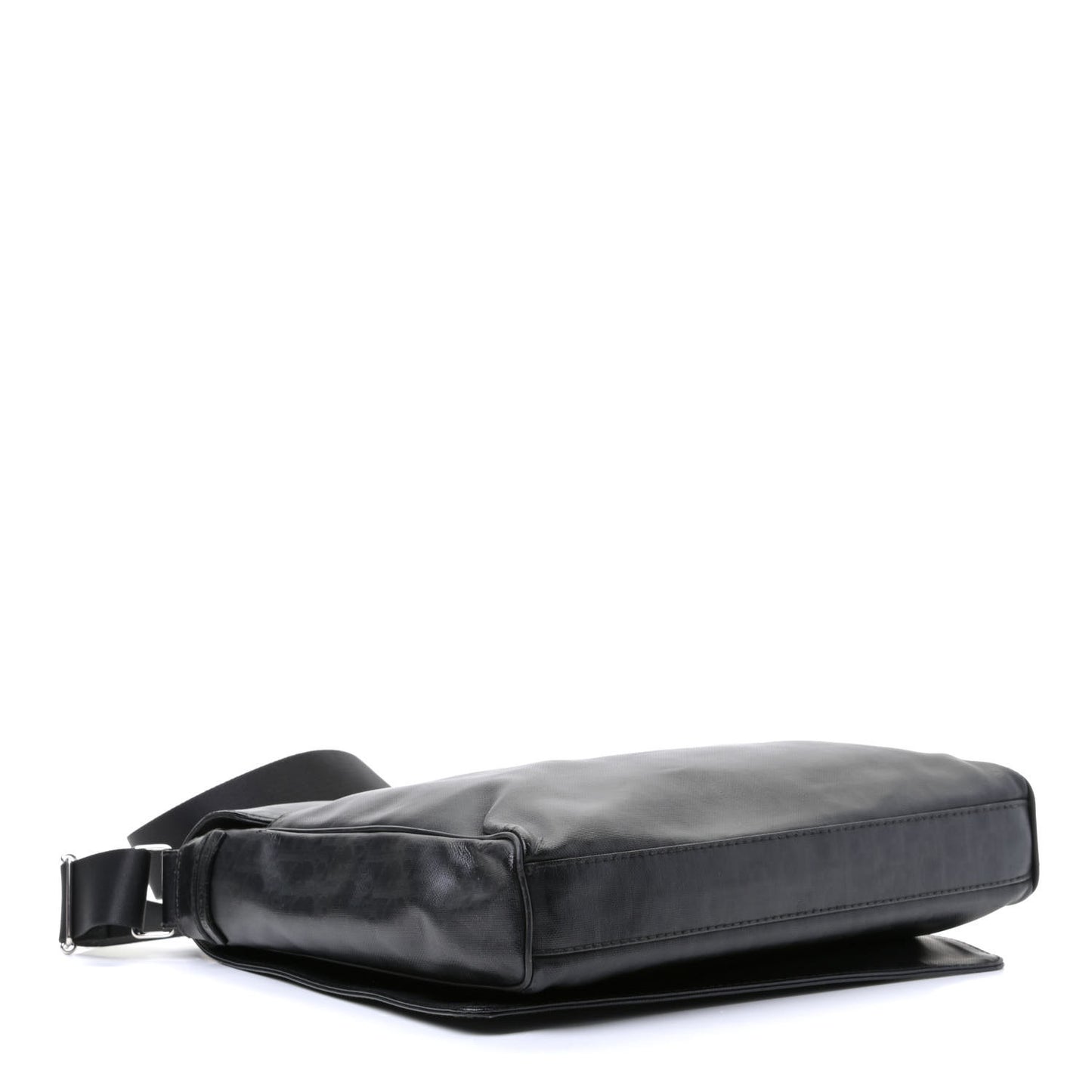 Monogram Coated Canvas Messenger Black