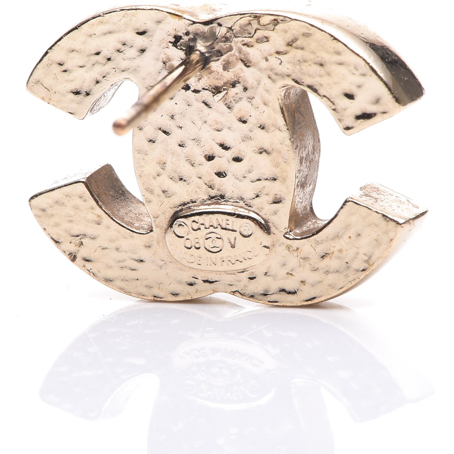 Chanel Pearl CC Earrings Gold 3 of 5