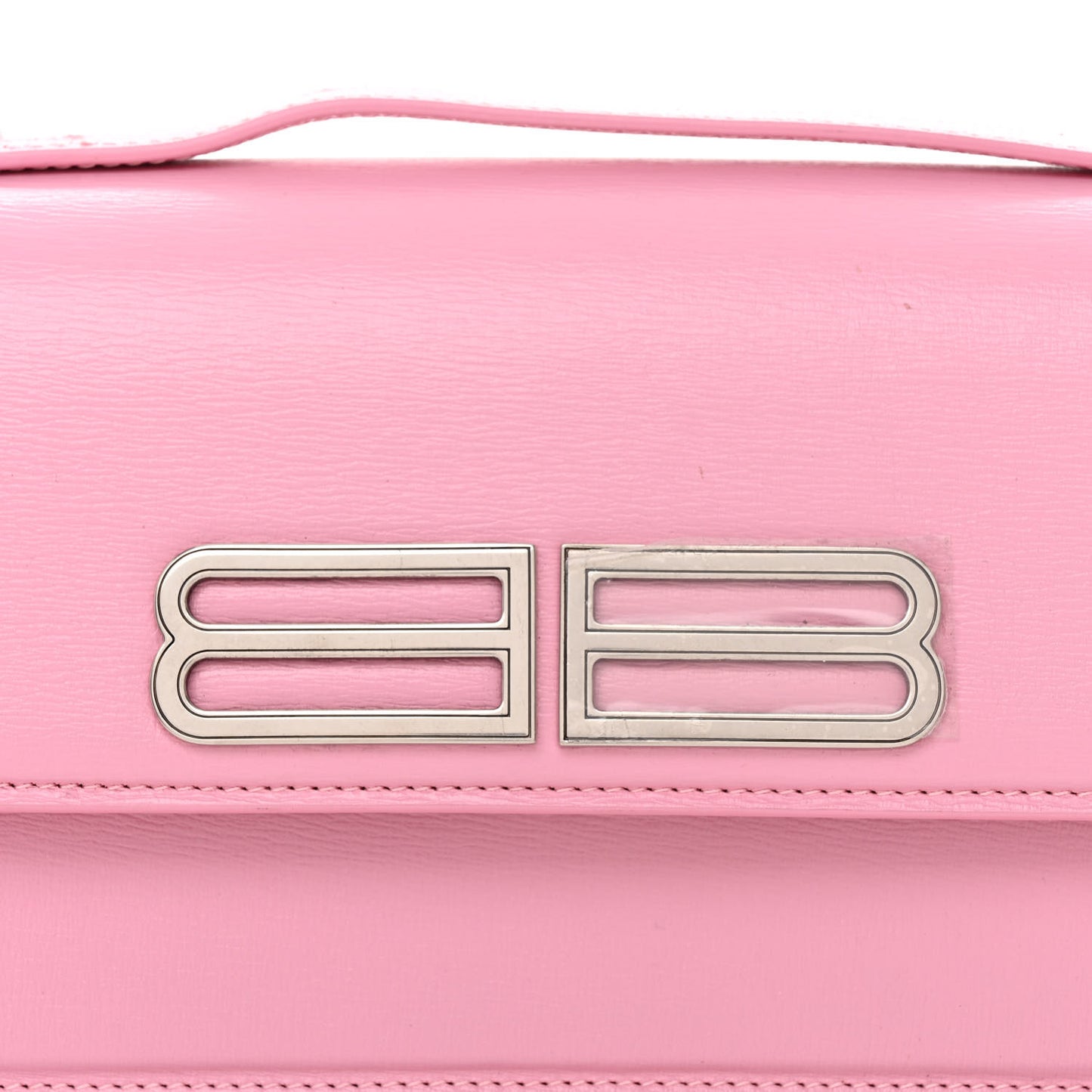 Calfskin Stripe Embossed Small Gossip Bag Candy Pink