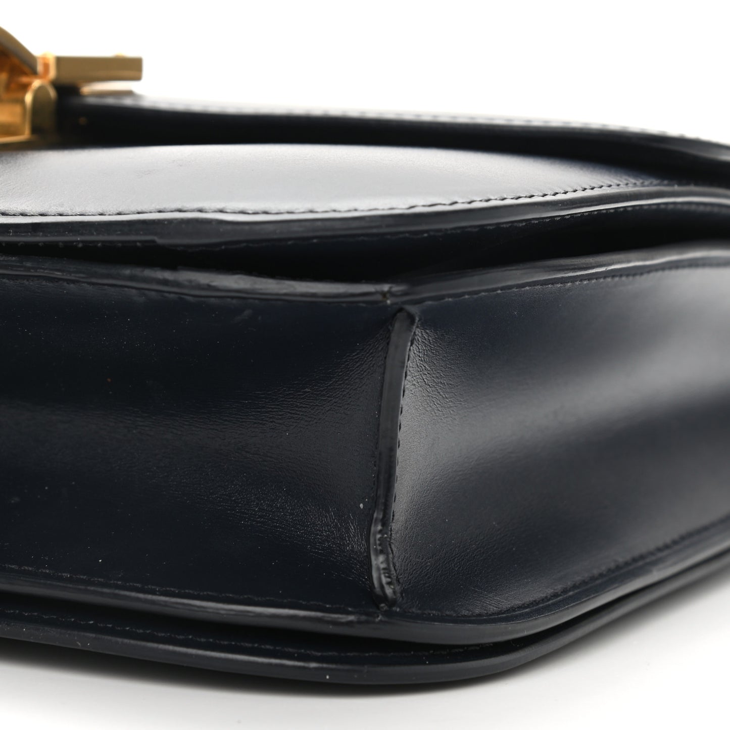 Box Calfskin Medium Classic Box Flap Bag Navy
