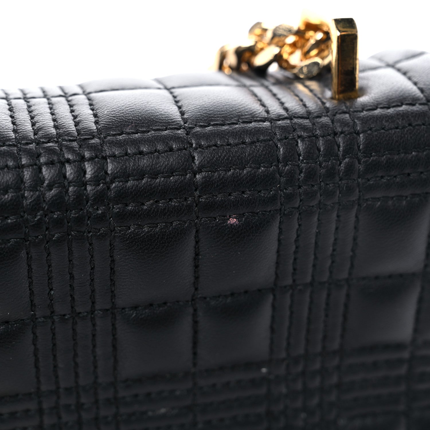 Burberry Lambskin Quilted Small Lola Bag Black 14 of 15