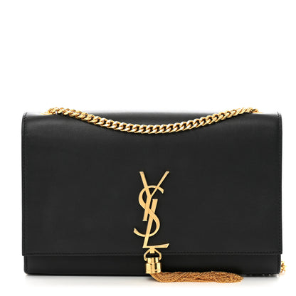 Saint Laurent Grain De Poudre Medium Classic Monogram Kate Tassel Satchel Black 1 of 11