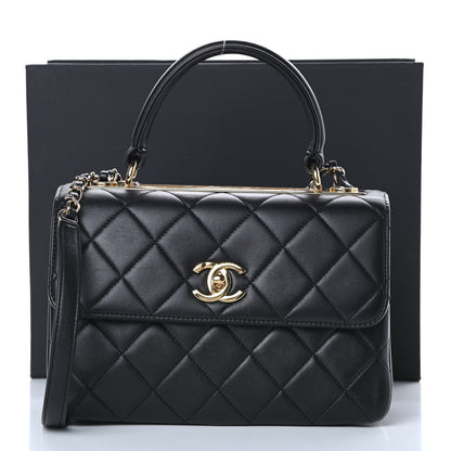 Chanel Lambskin Quilted Small Trendy CC Dual Handle Flap Bag Black 14 of 14