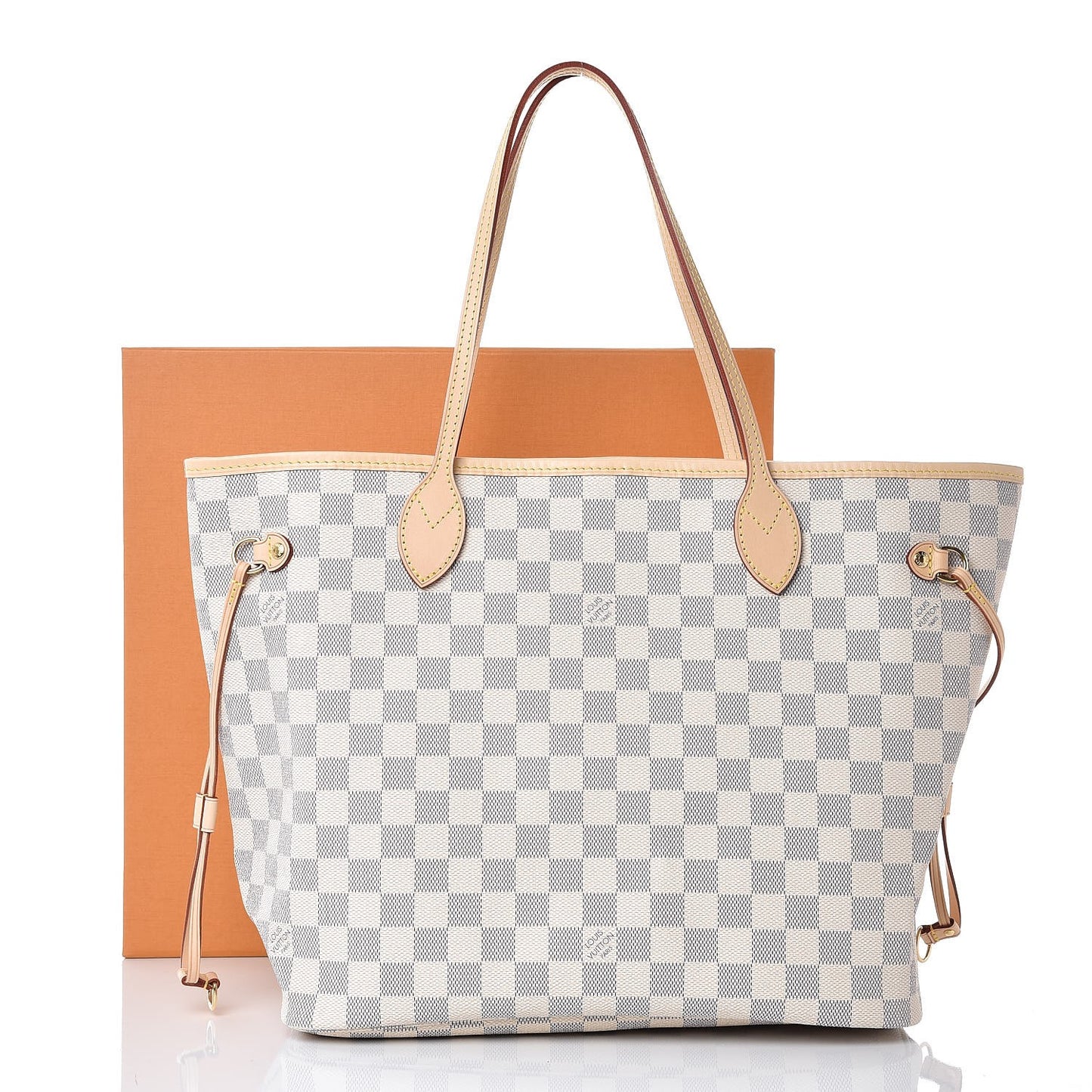 Damier Azur Neo Neverfull MM Rose Ballerine