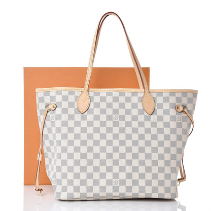Louis Vuitton Damier Azur Neo Neverfull MM Rose Ballerine 9 of 9