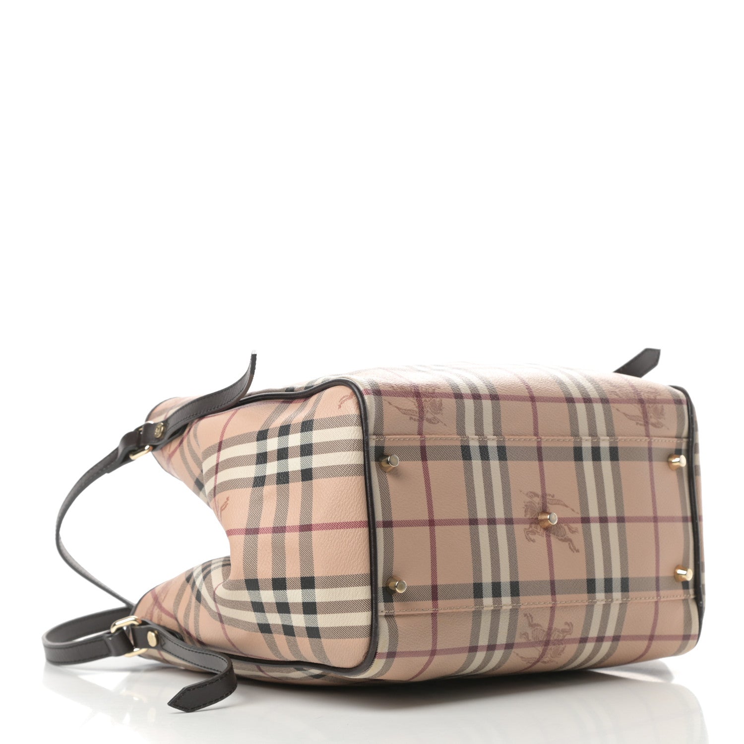 Burberry Haymarket Check Small Canterbury Tote Chocolate 4 of 13