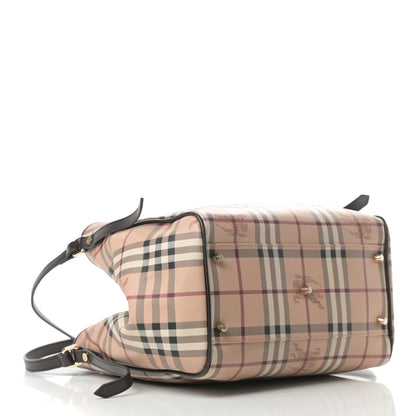 Burberry Haymarket Check Small Canterbury Tote Chocolate 4 of 13