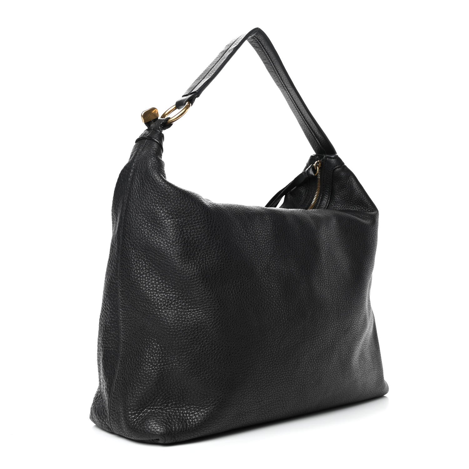 Gucci Pebbled Calfskin Twill Hobo Black 2 of 5