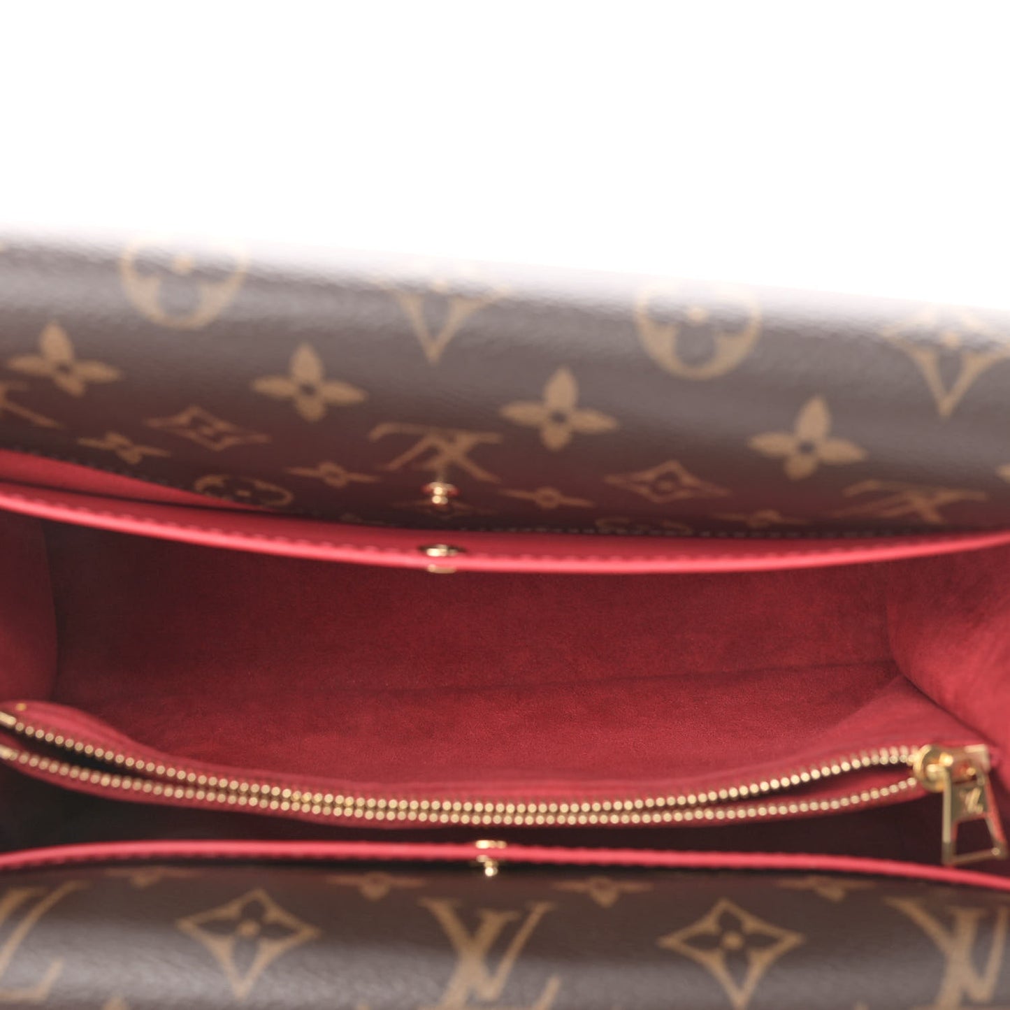 Calfskin Monogram Double V Rubis