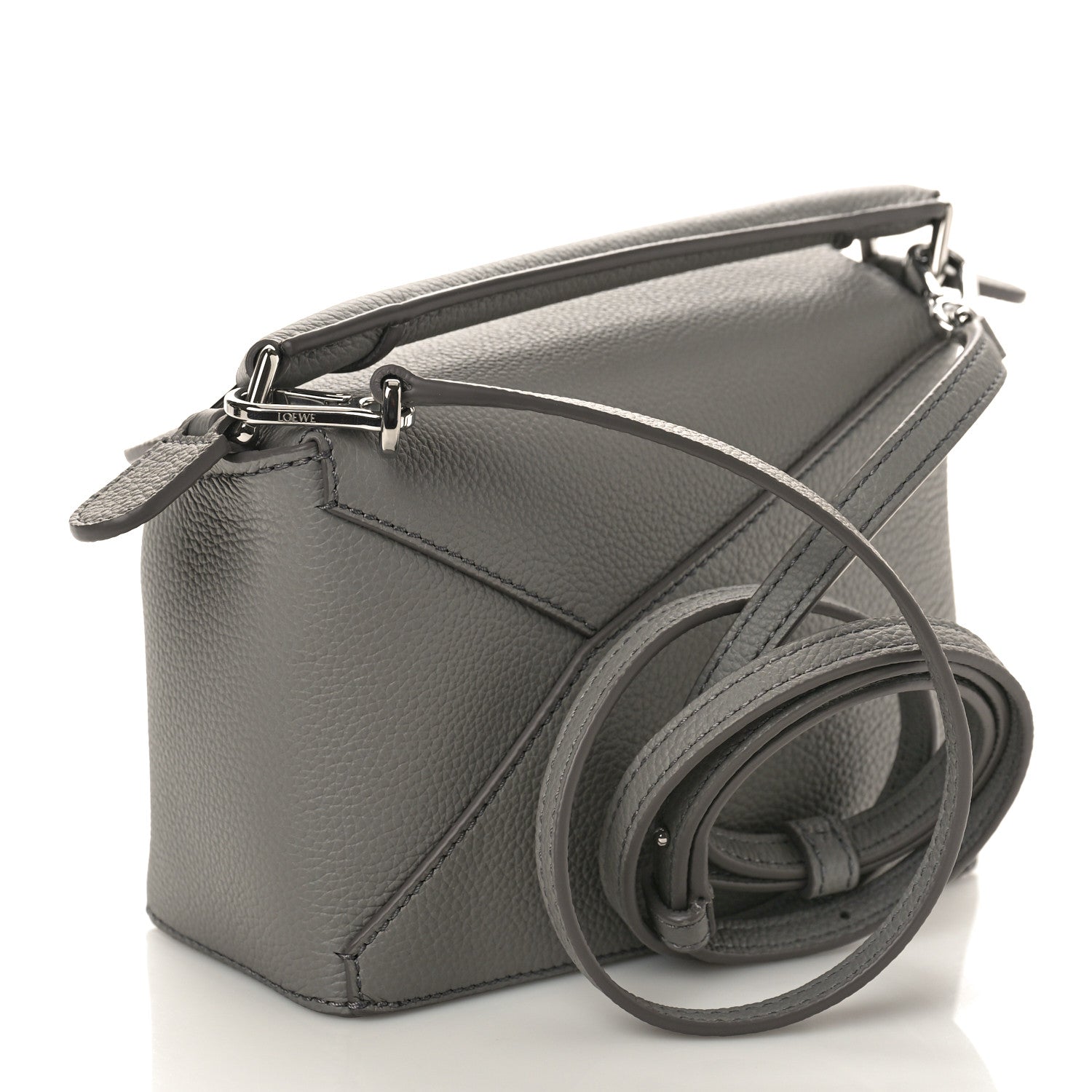 Loewe Soft Grained Calfskin Mini Puzzle Edge Bag Gunmetal 1841825