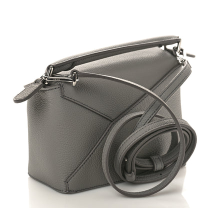 Loewe Soft Grained Calfskin Mini Puzzle Edge Bag Gunmetal 3 of 8