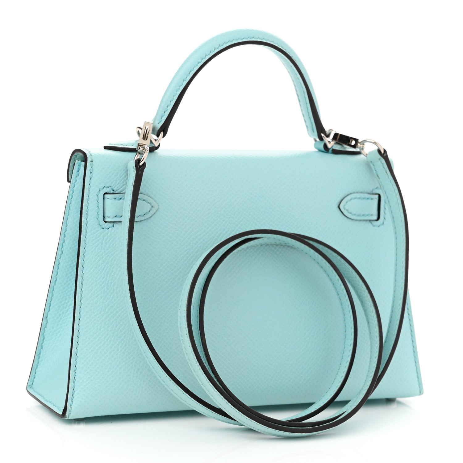Hermes Epsom Mini Kelly Sellier 20 Bleu Zephyr 3 of 11