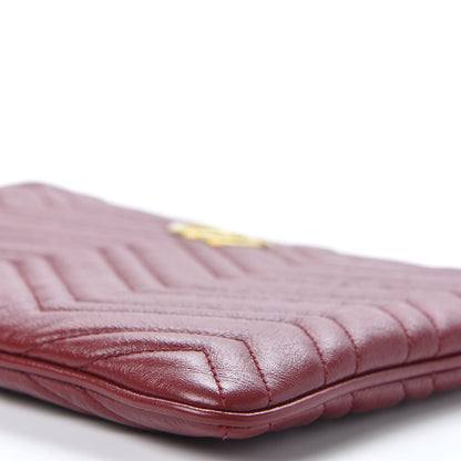 Gucci Azalea Calfskin Matelasse Heart GG Marmont Zip Pouch Romantic Cerise 6 of 8