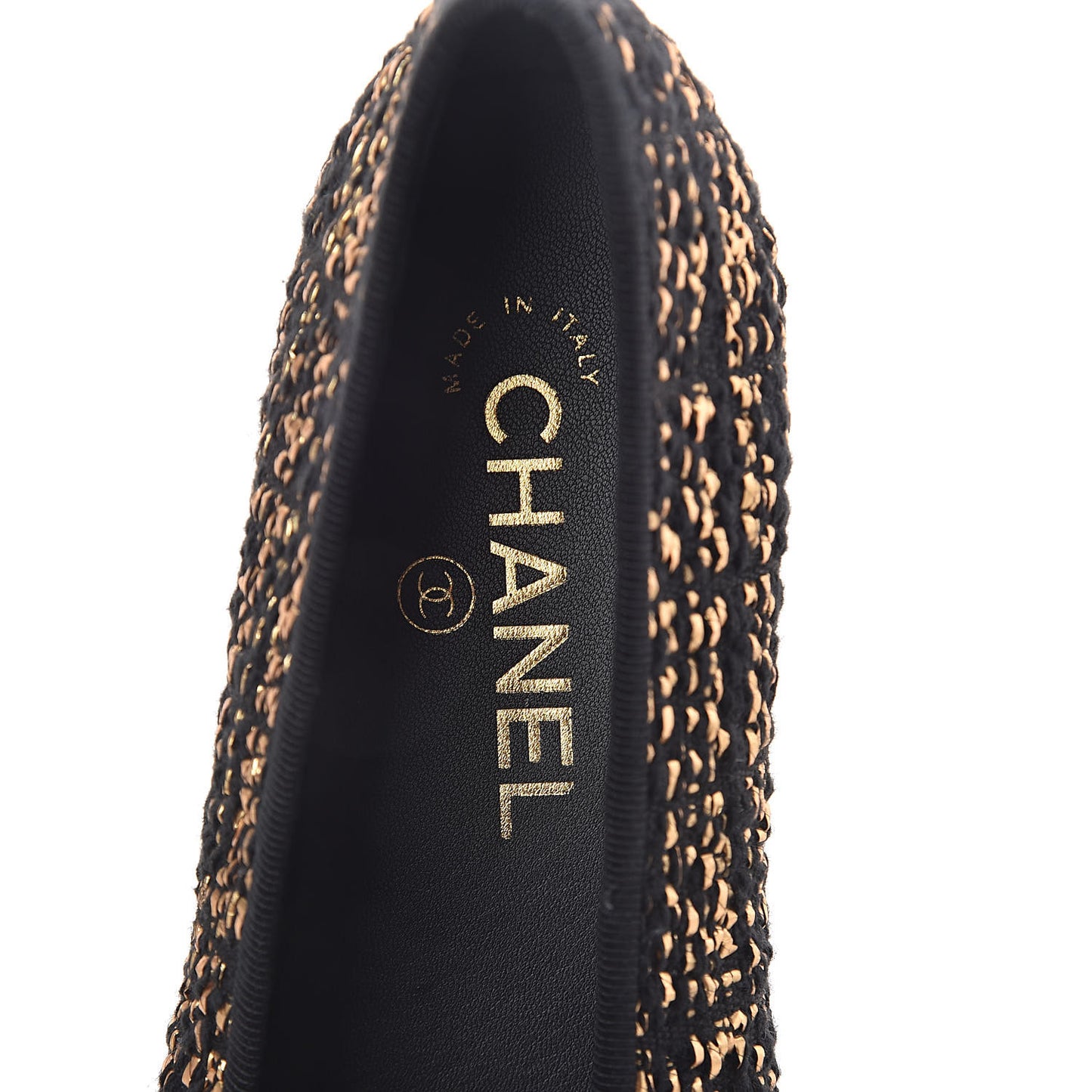 Tweed Flannel Cap Toe Ballerina Flats 39