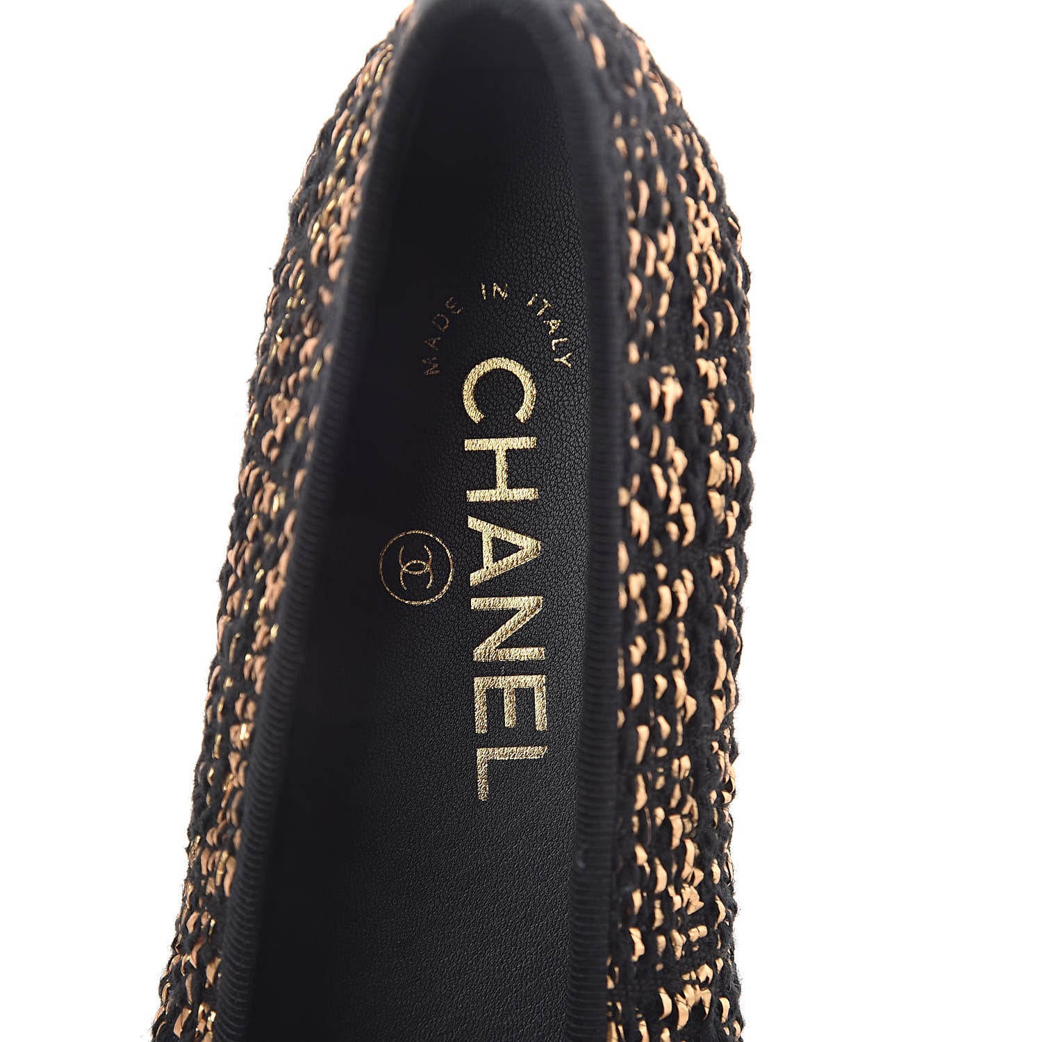 Chanel Tweed Flannel Cap Toe Ballerina Flats 39 5 of 7