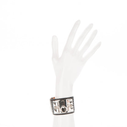 Hermes Matte Alligator Collier De Chien CDC Bracelet L Havane 2 of 5