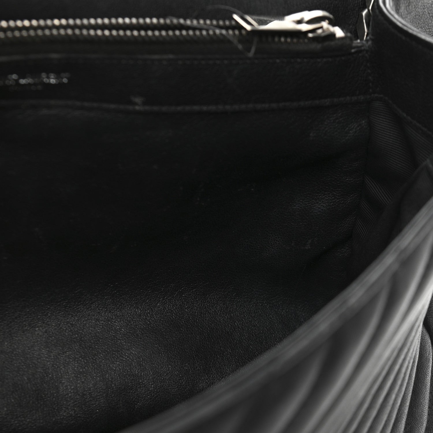 Saint Laurent Sheepskin Matelasse Chevron Monogram Large College Satchel Black 12 of 17