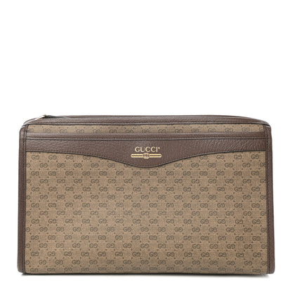 Gucci Mini Vintage GG Supreme Monogram Zip Pouch Beige New Acero 1 of 7