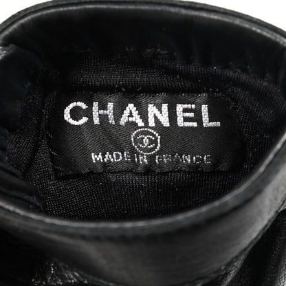 Chanel Lambskin Quilted Gloves 7 Black 3 of 6