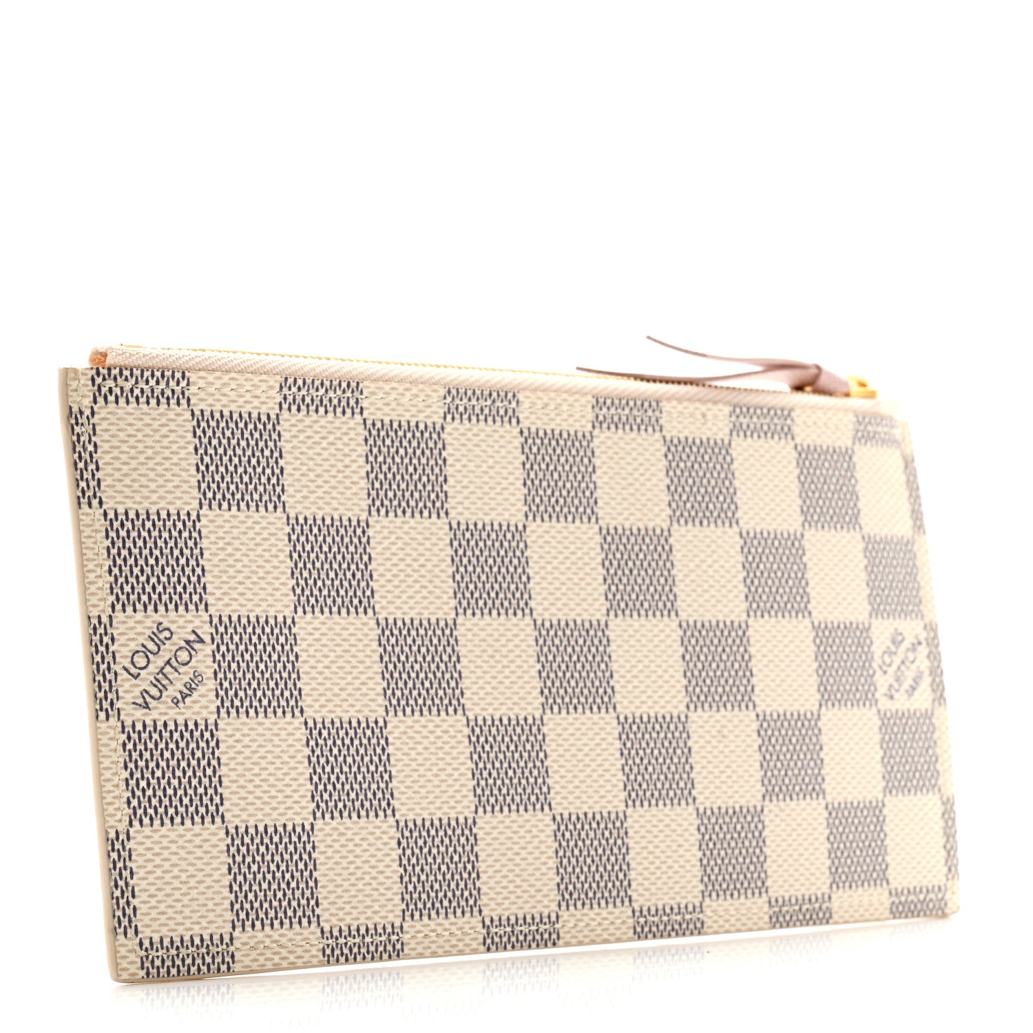 Louis Vuitton Damier Azur Felicie Chain Wallet Zippered Insert Rose Ballerine 3 of 7