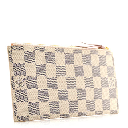 Louis Vuitton Damier Azur Felicie Chain Wallet Zippered Insert Rose Ballerine 3 of 7