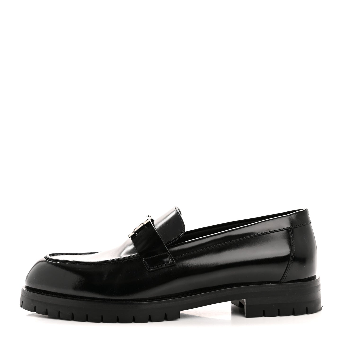 Calfskin Womens Faubourg Loafers 38 Black