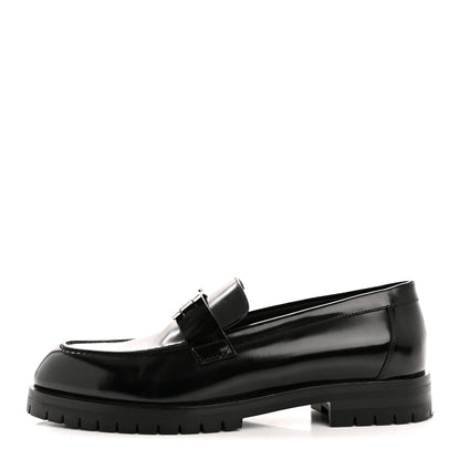 Hermes Calfskin Womens Faubourg Loafers 38 Black 1 of 10