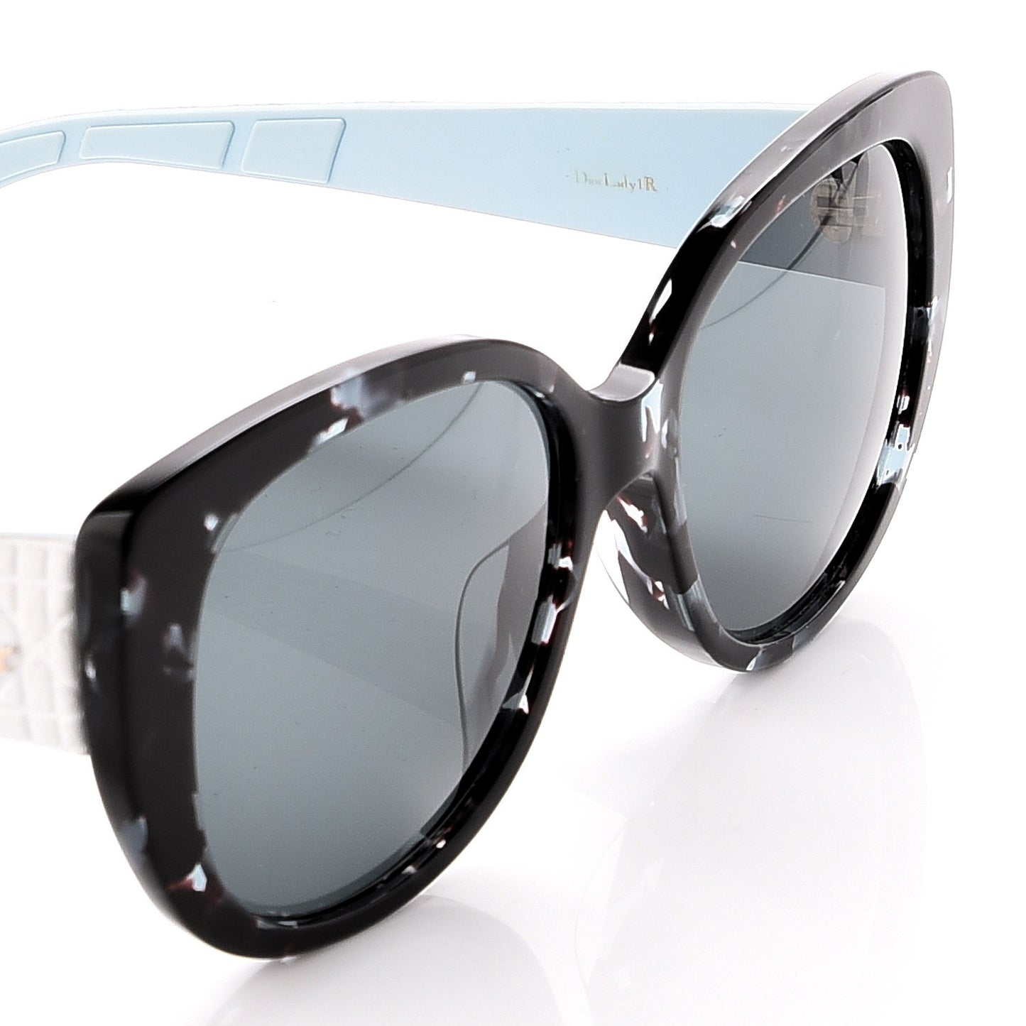 Resin Cannage Dior Lady 1R Sunglasses Havana White Blue