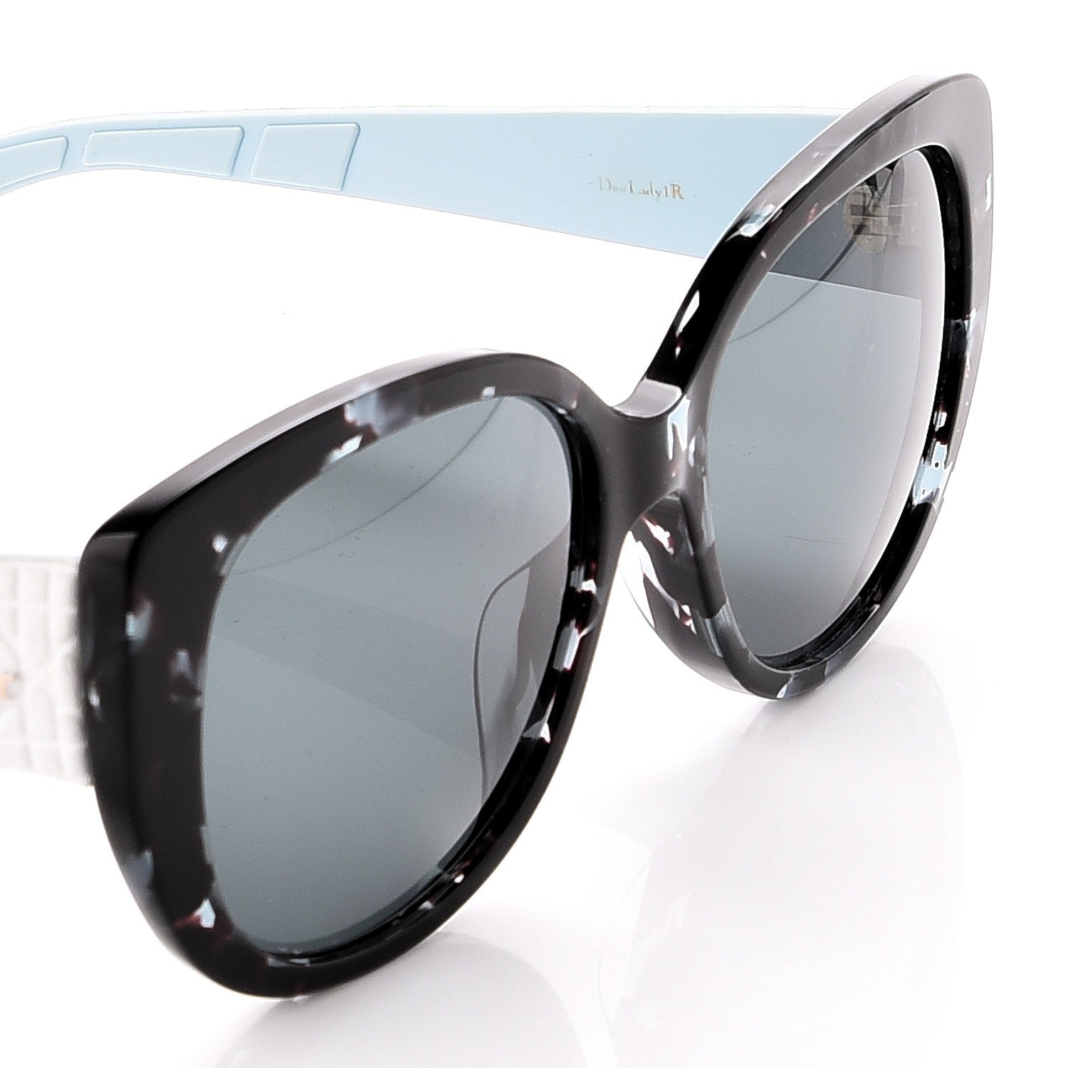 Christian Dior Resin Cannage Dior Lady 1R Sunglasses Havana White Blue 6 of 9