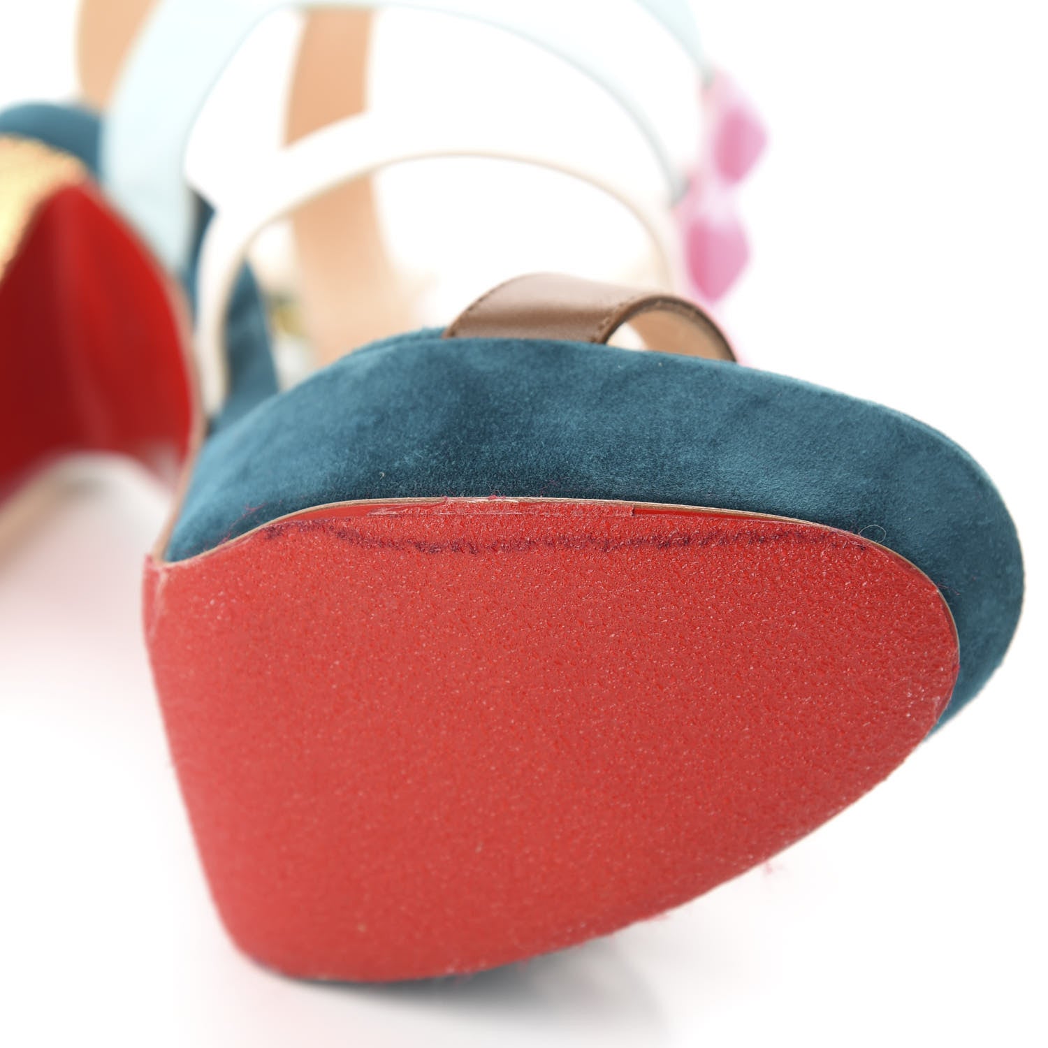 Christian Louboutin Patent Suede Glitter Rocknbuckle 140 Sandals 36.5 Version Dolly 9 of 9