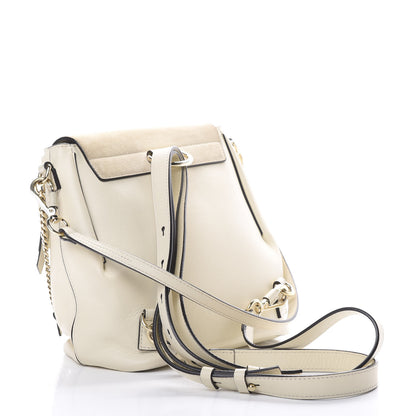 Chloe Suede Calfskin Small Faye Backpack Off White 2 of 15