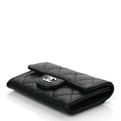 Chanel Caviar Quilted Flap Card Holder Wallet Black 9 of 9