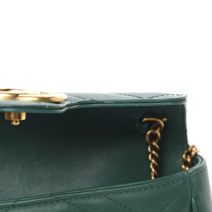 Gucci Calfskin Matelasse Super Mini GG Marmont Shoulder Bag Emerald Green 18 of 18