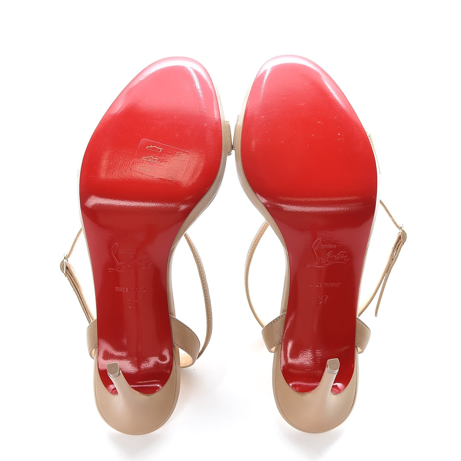 Christian Louboutin Nappa Loubi Queen 100 Pumps 37 Nude 7 of 8