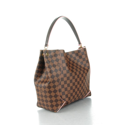 Louis Vuitton Damier Ebene Caissa Hobo Rose Ballerine 3 of 7