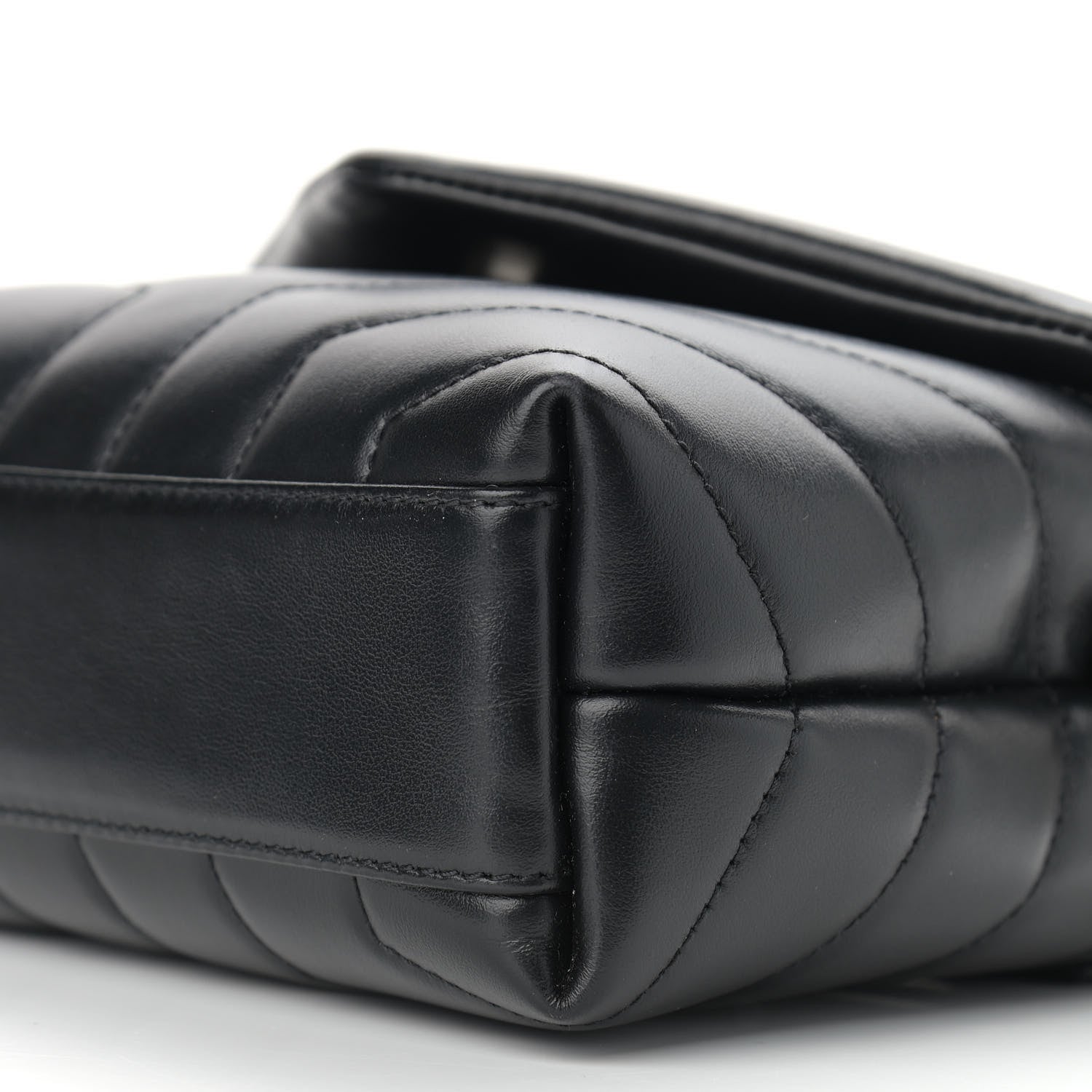 Saint Laurent Calfskin Y Quilted Monogram Toy Loulou Crossbody Bag Black 13 of 14