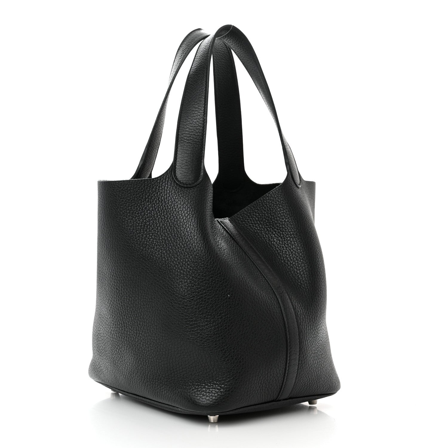 Hermes Taurillon Clemence Picotin Lock 22 MM Black 3 of 17