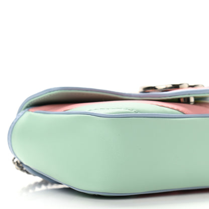 Gucci Calfskin Matelasse Diagonal Super Mini GG Marmont Shoulder Bag Multicolor Pastel 9 of 11
