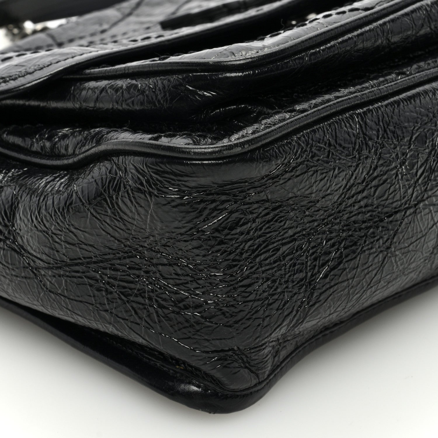 Saint Laurent Crinkled Calfskin Matelasse Monogram Large Niki Chain Satchel Black 8 of 9