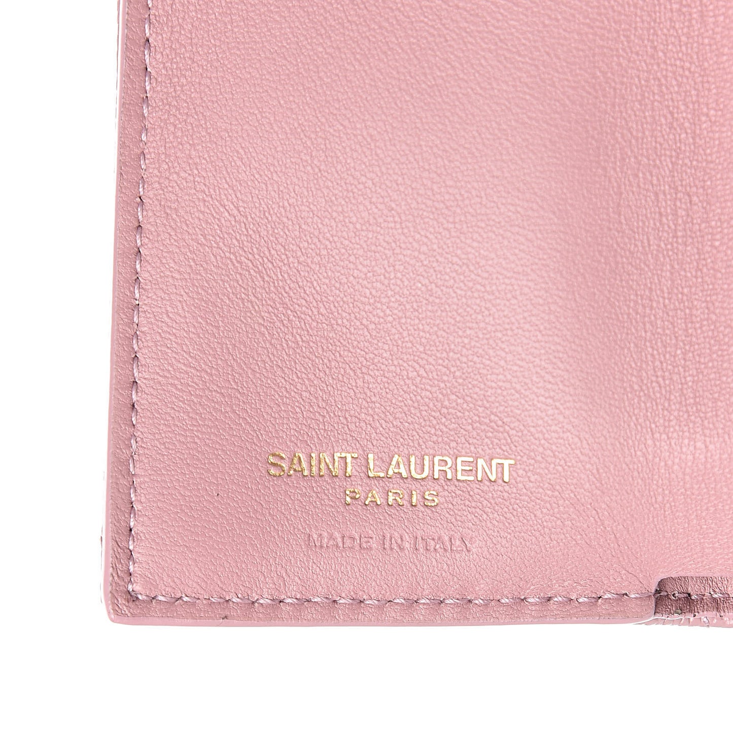 Grain De Poudre Matelasse Chevron Monogram Tiny Wallet Tender Pink