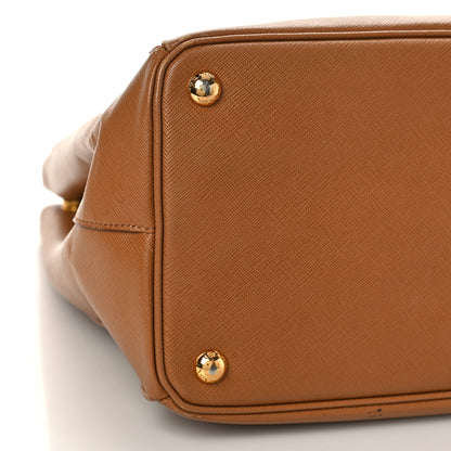 Prada Saffiano Large Galleria Double Zip Tote Caramel 7 of 10