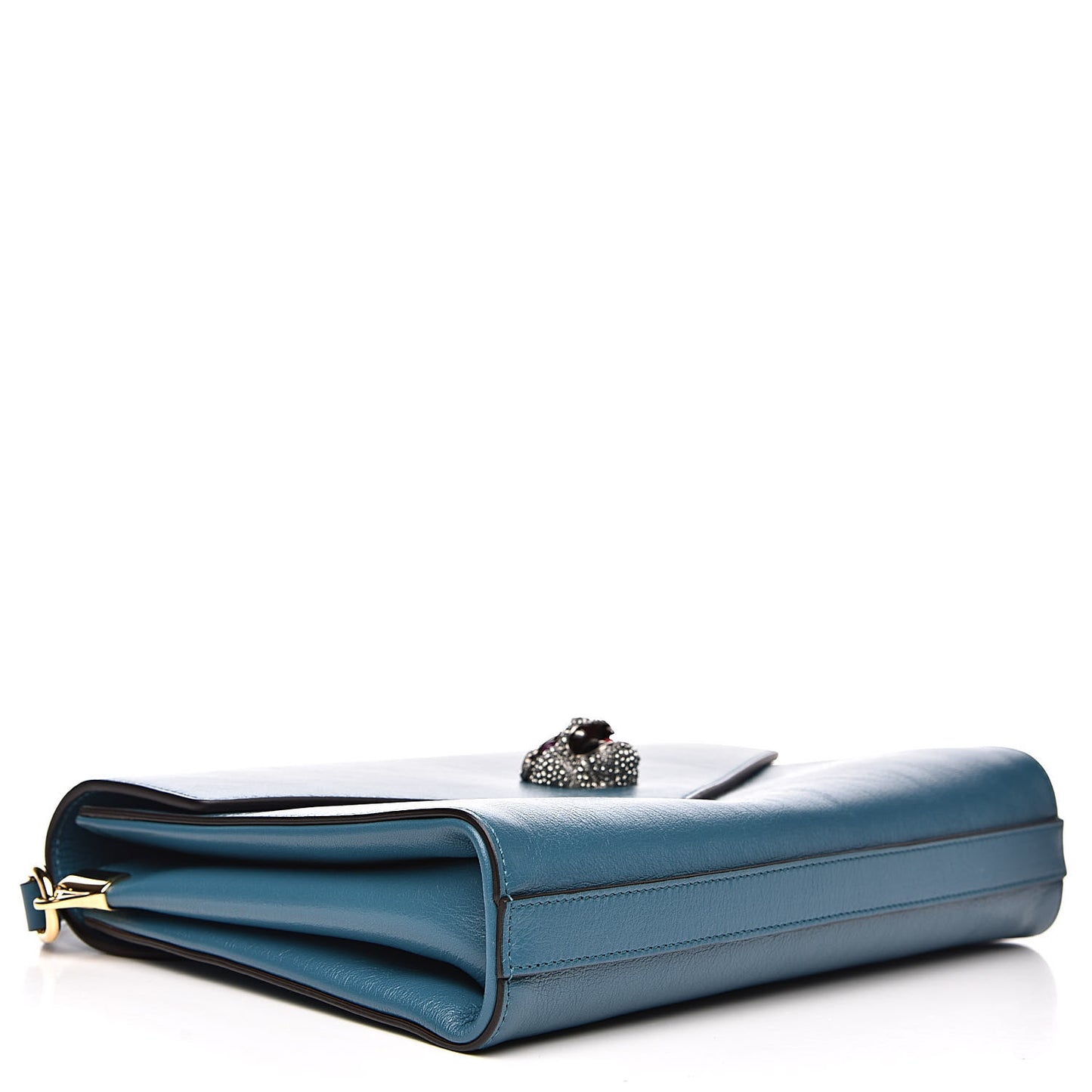 Calfskin Animalier Medium Shoulder Bag Blue