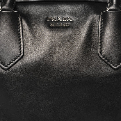 Prada Soft Calf Medium Inside Tote Black Turchese 9 of 13