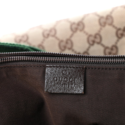 Gucci GG Monogram Web Large Collapsible Carry On Duffle Beige Brown 5 of 10