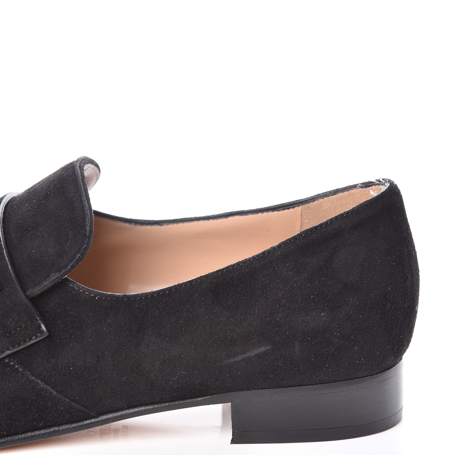 Valentino Garavani Suede Womens Macro Stud Loafers 38 Black 11 of 14