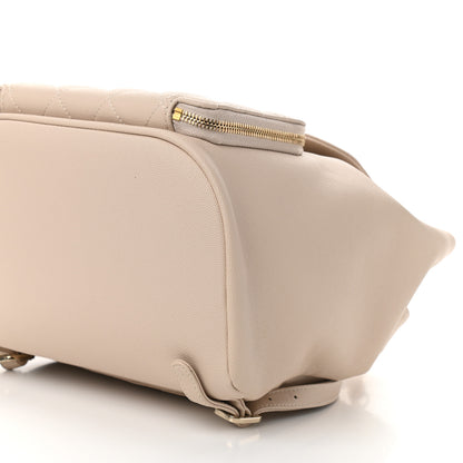 Chanel Caviar Quilted Business Affinity Backpack Beige 10 of 11