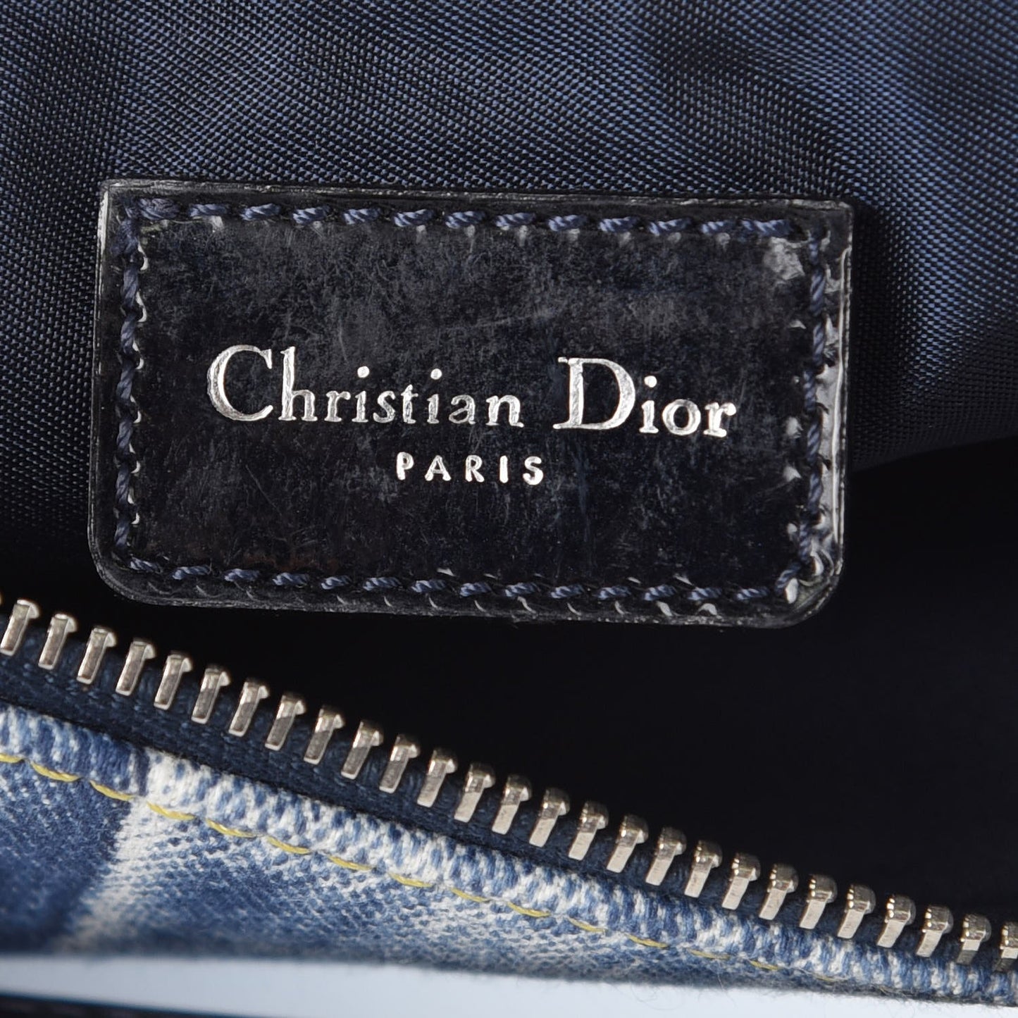 Canvas Jean Customise Mini Saddle Pochette Blue