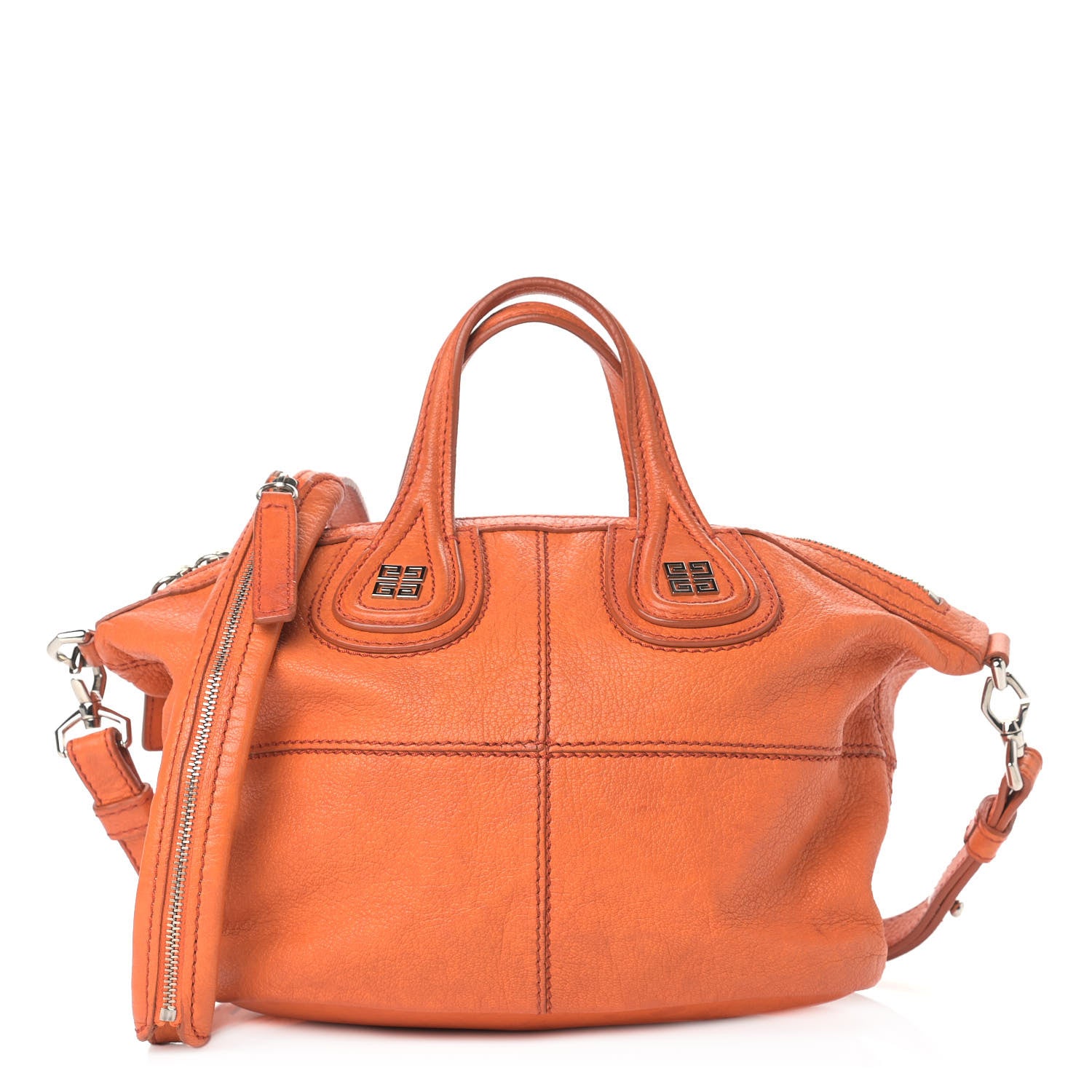 Givenchy Sugar Goatskin Micro Nightingale Orange 1 of 14