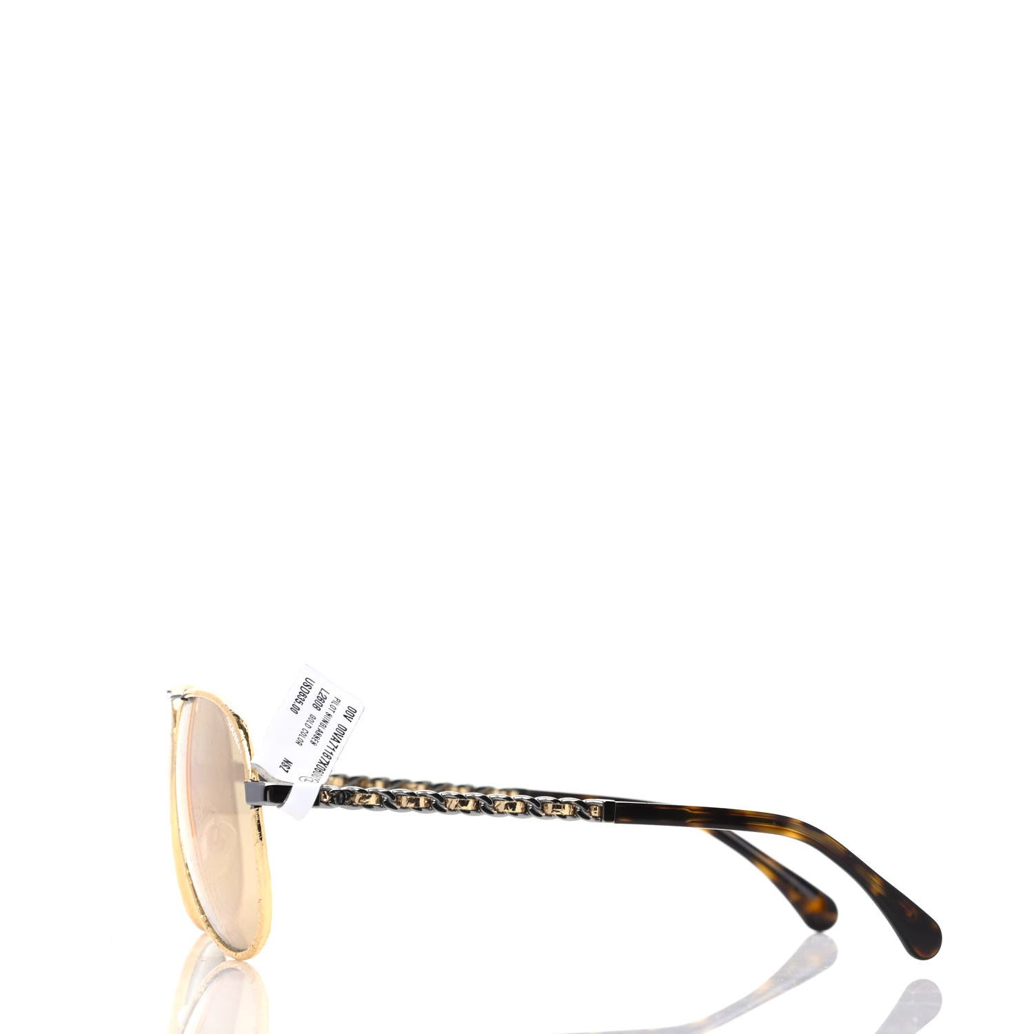 Chanel Metal Mirrored Pilot Winter Sunglasses 4219-Q Gold 3 of 8