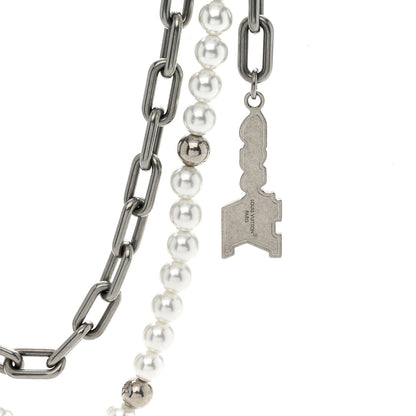 Louis Vuitton Metal Pearls Mini Chain Belt Bag Charm Silver 4 of 4